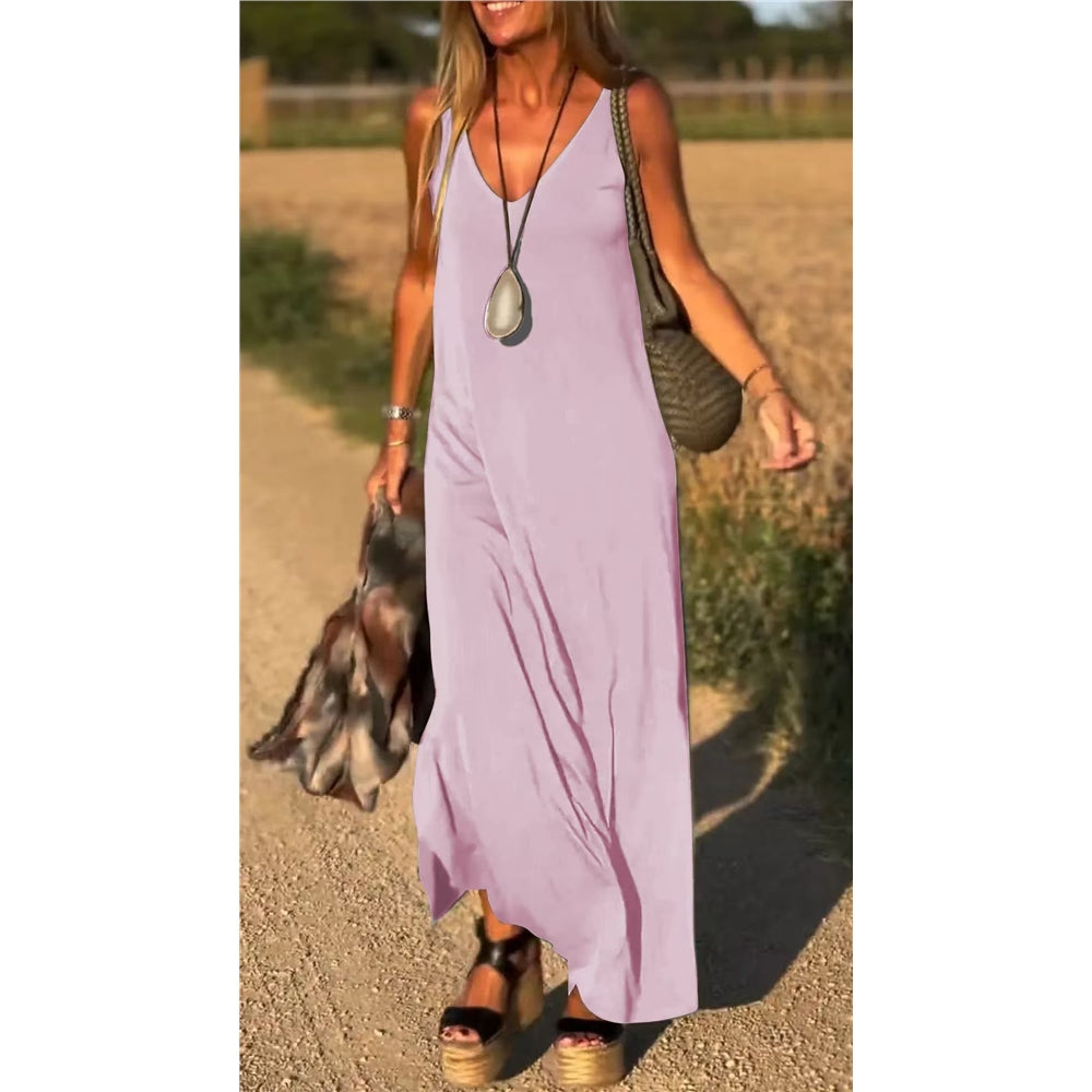 Robe Bohème à Bretelles Fines