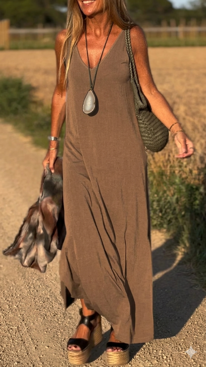 Robe Bohème à Bretelles Fines