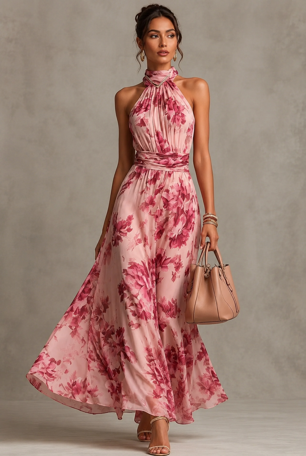 Robe Élégante à Motifs Floraux