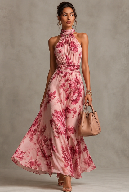 Robe Élégante à Motifs Floraux