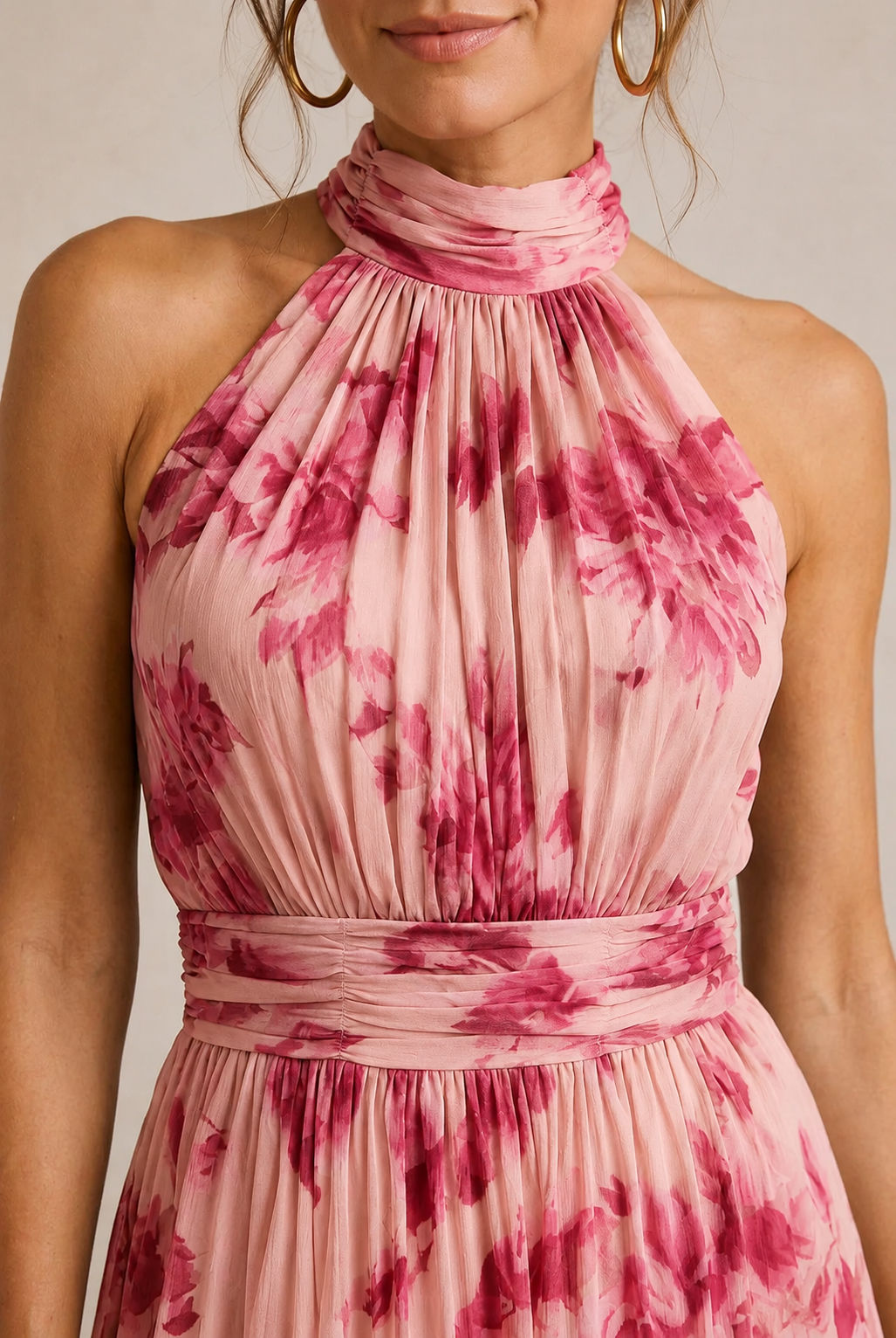 Robe Élégante à Motifs Floraux