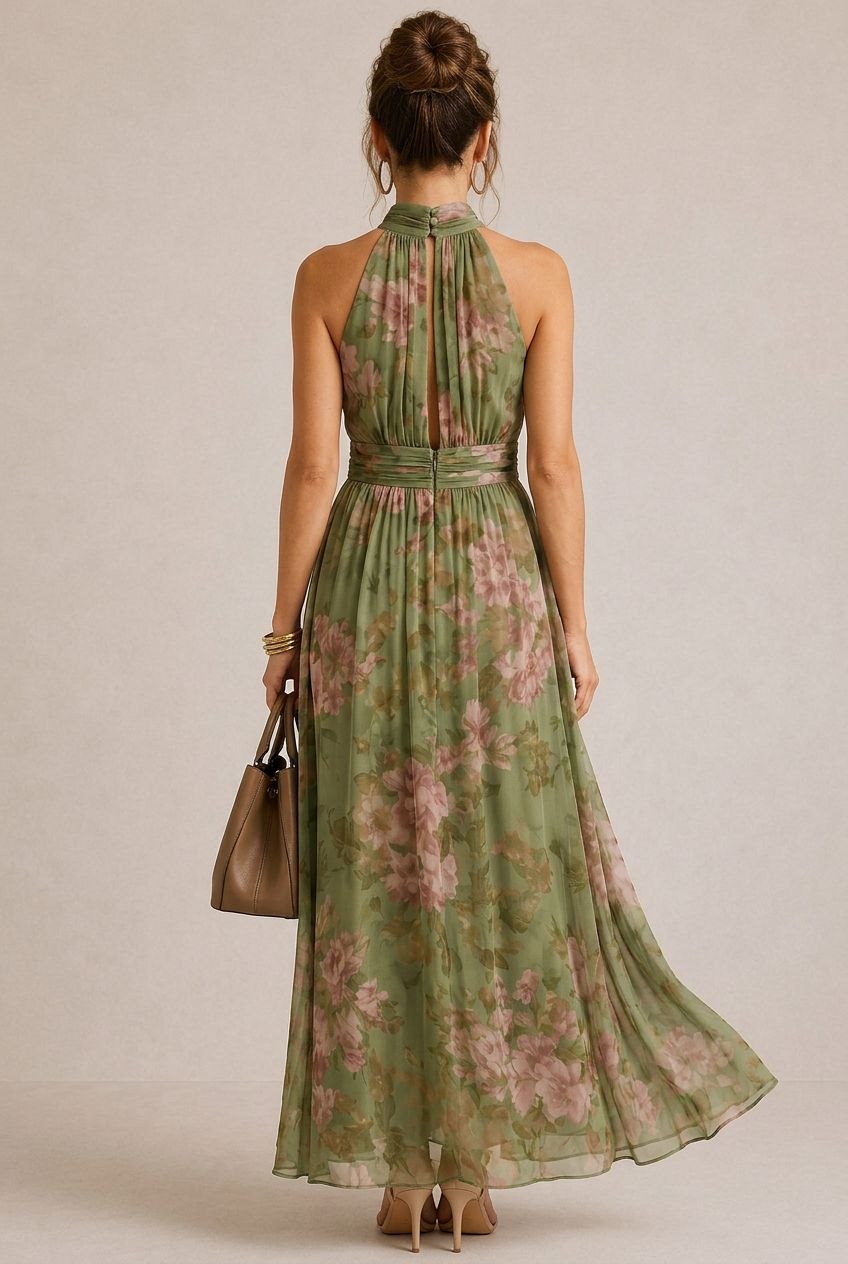 Robe Élégante à Motifs Floraux