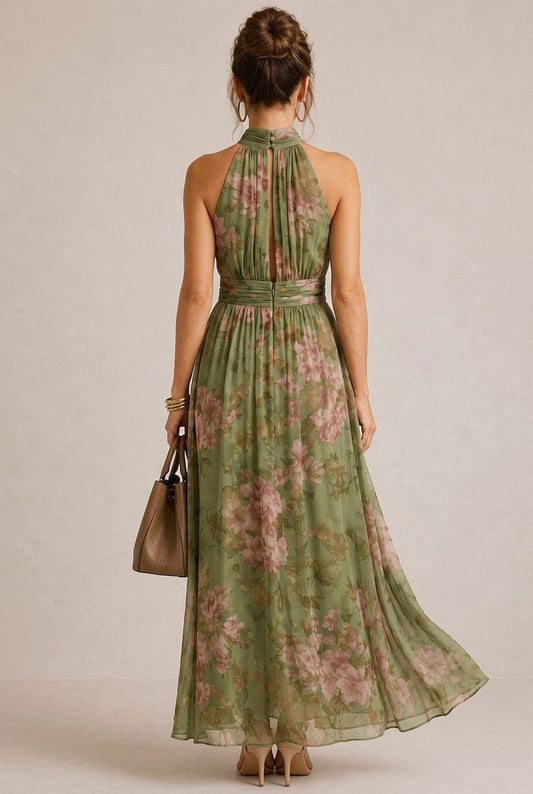 Robe Élégante à Motifs Floraux