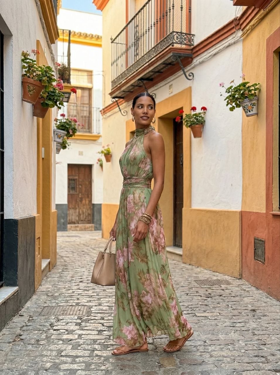Robe Élégante à Motifs Floraux